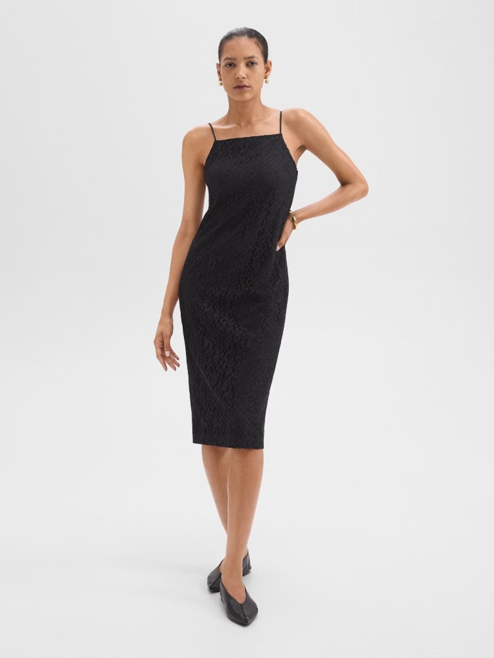 NWT Theory Leopard Lace Luxury Slip Dress - Black - Size 2 - MSRP $425
